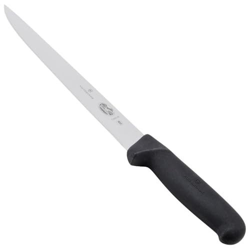 Victorinox 8-Inch Carving Knife with Stiff Blade & Black Fibrox Handle