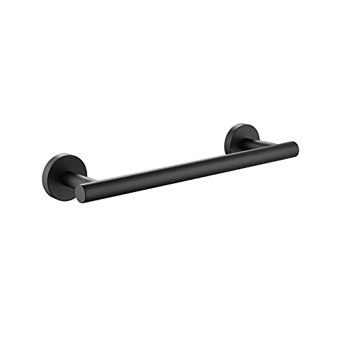TASTOS 12 Inch Matte Black Towel Bar, SUS 304 Stainless Steel Towel Holder
