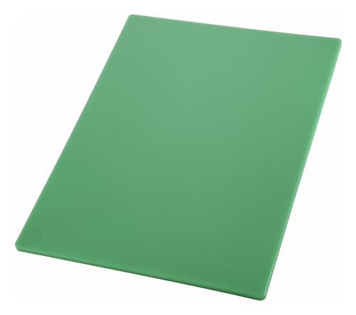 Winco 15" x 20" x 1/2" Green Heavy-Duty Plastic Cutting Board - Set of 6