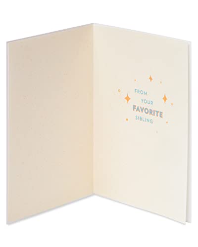 Papyrus Funny Birthday Card for Brother or Sister - From Your Favorite Sibling