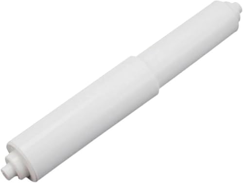 Spring-Loaded White Toilet Paper Holder Replacement Rod