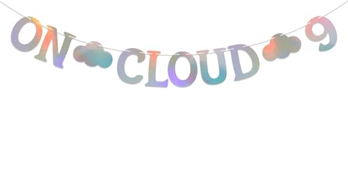 Holographic On Cloud 9 Birthday Decorations for Girls