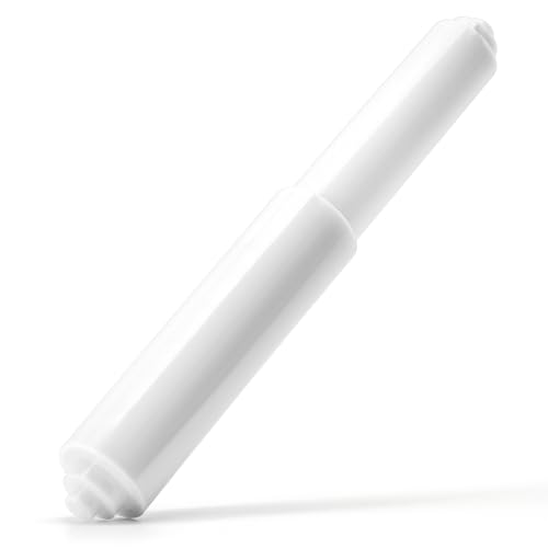 Qualihome White Spring Loaded Toilet Paper Roll Holder Replacement Rod