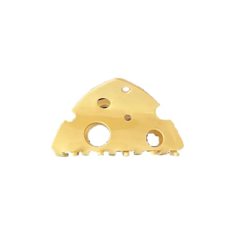 Cute Cheese Acetate Hair Claw Clip Yellow Hollow Shark Hair Clip