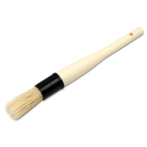 Tienyuu Boar Hair Car Detailing Brushes - Soft Bristle Vent & Dash Tool