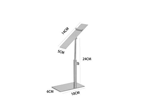 RY DISPLAY Mirror Silver Adjustable Shoe Riser Stand for Sandals & Shoes