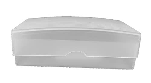 American Comb Two-Piece Plastic Soap Box with Lid - Translucent White