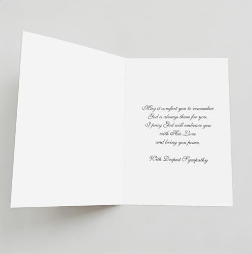 Christian Sympathy Card for Loss with Bible Verse & Envelope