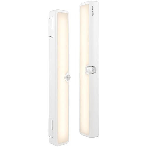 LED Motion Sensor Light Bar - 12 Inch Swivel, 250 Lumens, 2-Pack