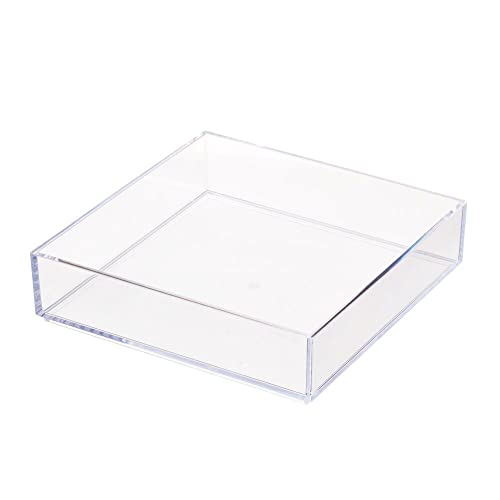 iDesign Clarity 8x8 Clear Countertop Vanity Tray - Organizer for Bathroom & Bedroom