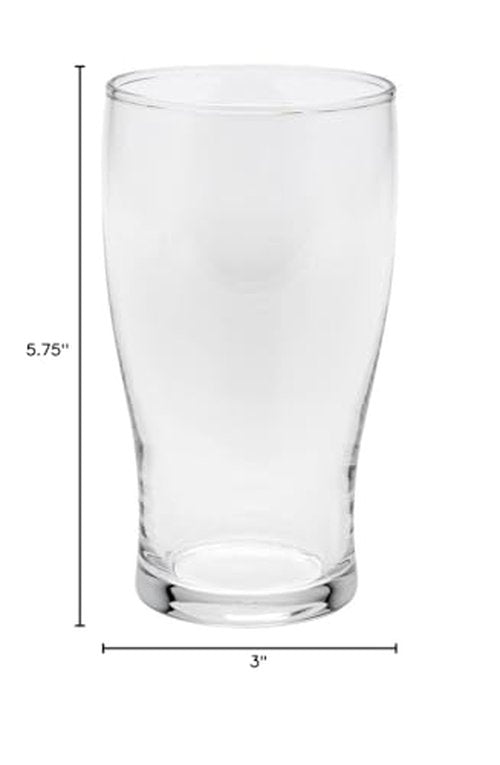 Restaurantware-16 Ounce Tulip Beer Glasses, Set Of 12 Fine-Blown Stout Beer Glasses - Tulip-Style, Tempered, Clear Craft Glass, Dishwasher-Safe, For Beers, Ales, or Cocktails