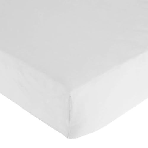 American Baby Company Fitted Nap Mat Sheet, 24" x 48" x 4", Snow White, 2-Pack