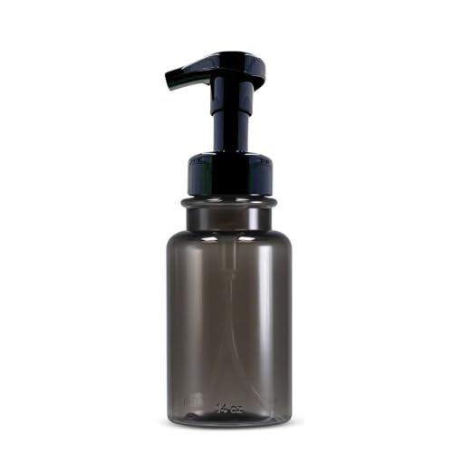 Bottiful Home 14 oz Foaming Soap Dispenser - Durable PET Plastic (Gray/Black)