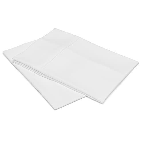 Amazon Basics Microfiber Pillowcases Set of 2 - Standard Size, Bright White