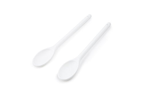 Fox Run Hi-Tech Plastic Mixing Spoons, 12-Inch White, Set of 2
