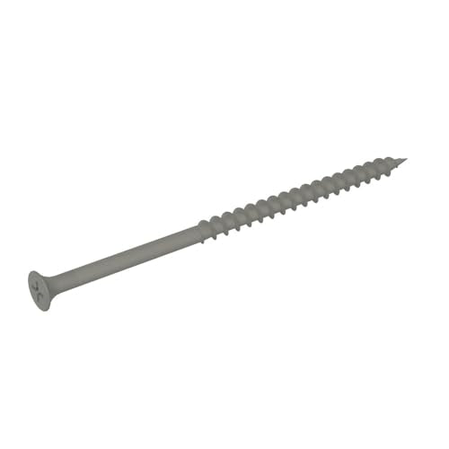 Grip-Rite #10 x 4 Polymer Coated Deck Screws, Gray - 1lb Box