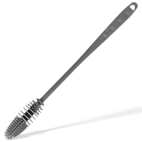 10.62 Inch Gray Bottle Brush with Long Handle for Water Bottles & Thermos