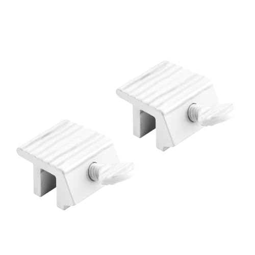 Prime-Line U 9802 White Sliding Window Lock 2-Pack | Aluminum Security Lock