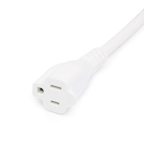 Amazon Basics 25 Ft Extension Cord - 13 Amps, Indoor Use, White