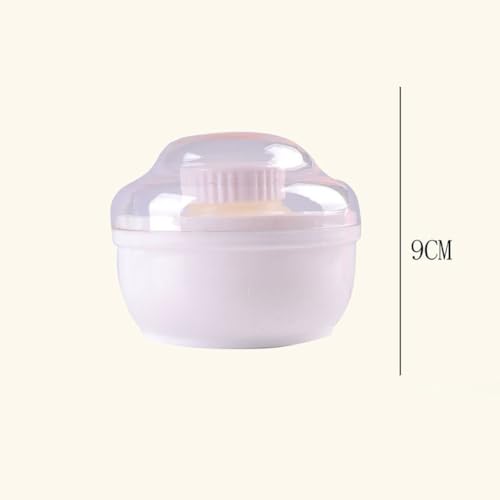 ccHuDE Portable Body Powder Puff and Storage Container Dispenser, Pink