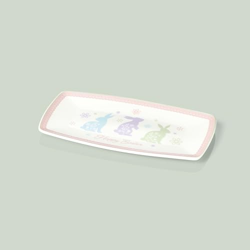 Oneida Bunny Hop Porcelain Hors d'Oeuvres Serving Tray, 13-Inch