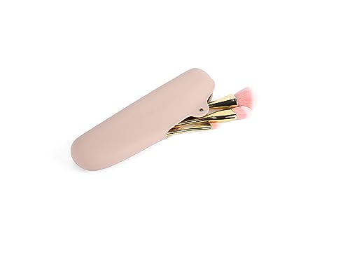 Khaki Silicone Travel Makeup Brush Holder - Eco-Friendly & Dust-Proof