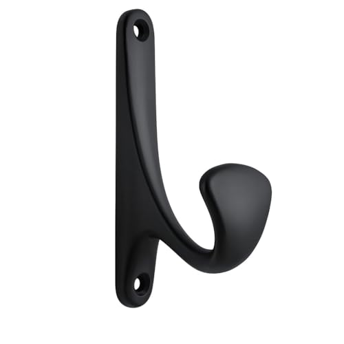 ANGSTROM Matte Black Bath Hook - Wall Mounted Single Prong Holder