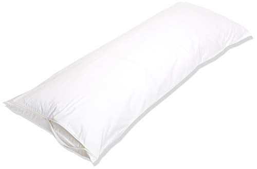 Amazon Basics Hypoallergenic Body Pillow Protector, 21x55 Inch Cotton Cover