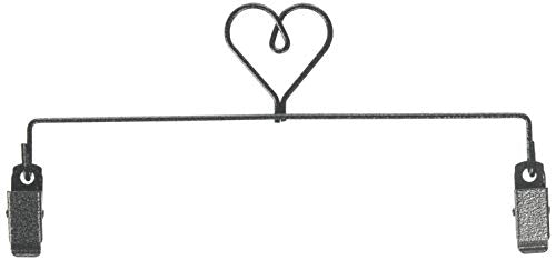 Ackfeld 8-Inch Heart Clip Holder - Charcoal Display Hanger