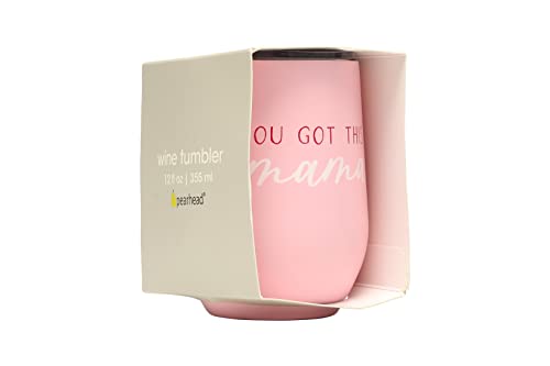Pearhead You Got This Mama Stainless Steel Wine Tumbler, 12oz (Pack of 6)