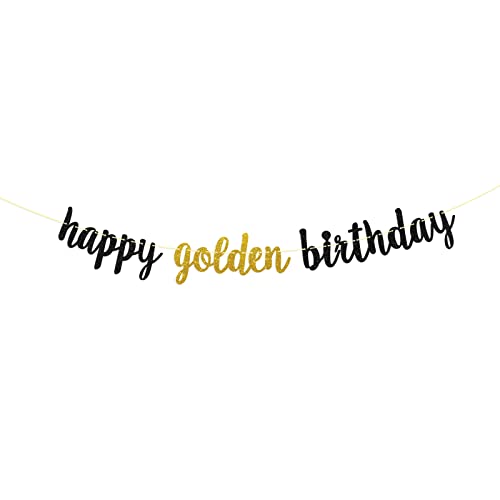 Golden Birthday Banner for 5th, 21st, 30th & 50th Celebrations