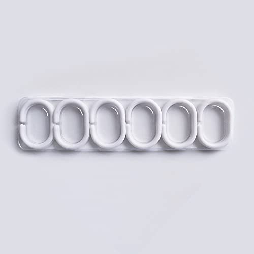 Plastic Shower Curtain Hooks – Versatile White C Rings for Bathroom