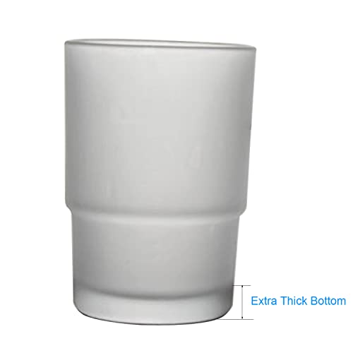 XVL Frosted Glass Bathroom Toothbrush Holder Cup Replacement XL40