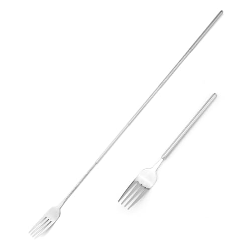 YAMHOHO Telescopic Fork - Extendable Stainless Steel Cutlery 8.7-25.4 inches