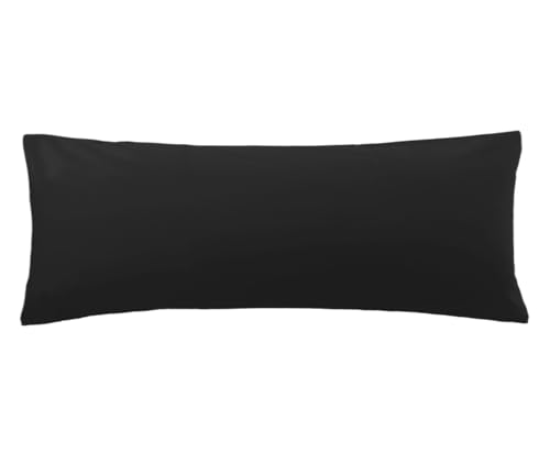 iMaylex 1800 Series Brushed Microfiber Body Pillowcase, Black, 20x48 Inch