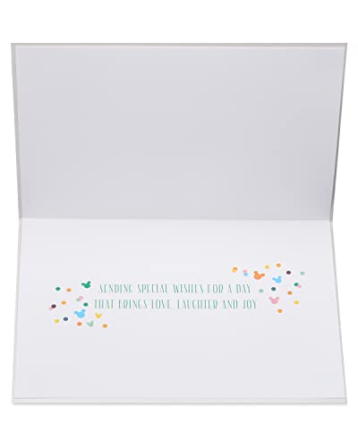 Papyrus Disney Birthday Card - Sending Special Wishes Mickey Cupcake Design