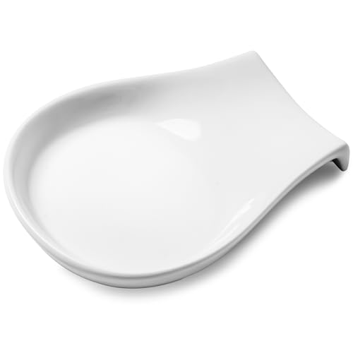 HOMBENE 4.5 Inch Porcelain Spoon Rest for Kitchen Counter and Stove Top