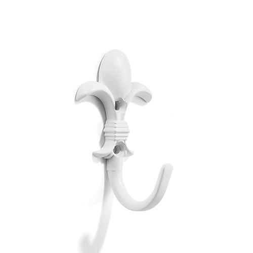 Heavy Duty White Door Hanger Hooks - 2 Packs for Bathroom & Closet