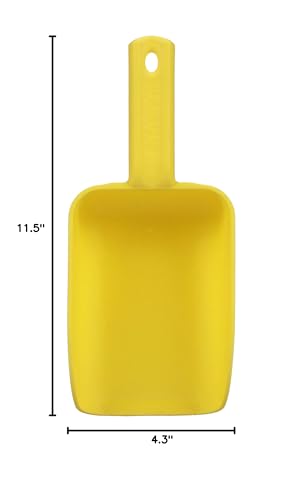 Remco 32 Oz Poly Hand Scoop - Durable Hygienic Small Scoop, Yellow