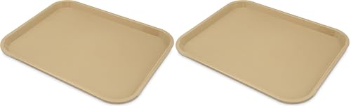 Carlisle Fast Food Tray - Durable 14" x 18" Beige Trays (2 Pack)