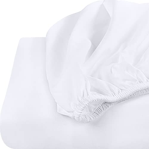 Utopia Bedding King Fitted Sheet 2-Pack, Soft Brushed Microfiber, White