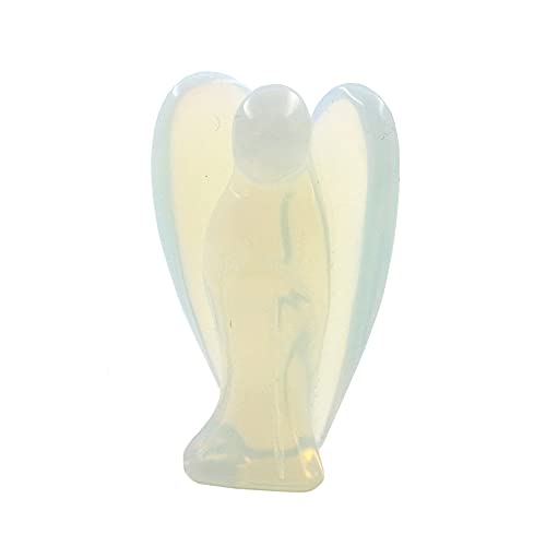 Opalite Crystal Guardian Angel Figurine 1.5 Inch Pocket Statue