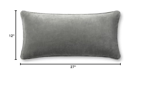 Loloi Chris Loves Julia Liza Collection PCJ0020 Grey 12'' x 27'' Cover Only Pillow