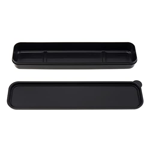 Portable Flatware Box - Travel Cutlery Storage Case (Black)