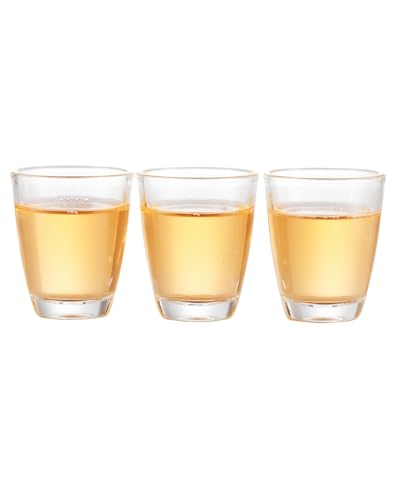 Set of 3 Lead-Free Glass Mouthwash Cups for Daily Oral Care