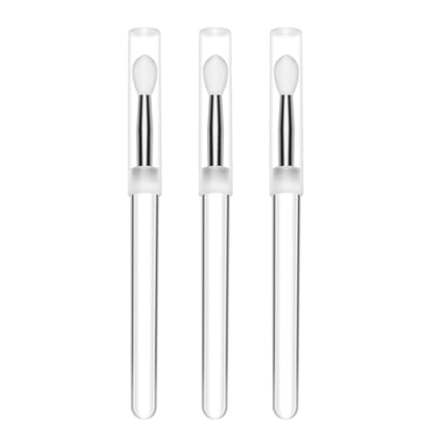 Silicone Lip Brush Set with Caps - 3 Pcs Lipstick Applicators