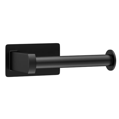 Empava Self-Adhesive Toilet Paper Holder Matte Black Ring, SUS 304 Stainless Steel