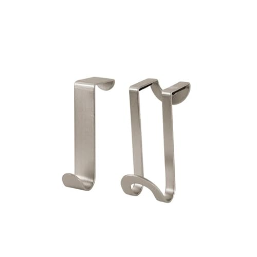 Spectrum Over Cabinet Door Towel Hook - Brushed Nickel, 2 Pack