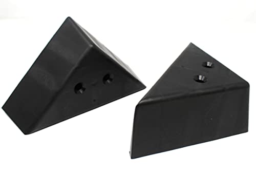 JSP Manufacturing 3" Black Triangle Plastic Corner Furniture Leg