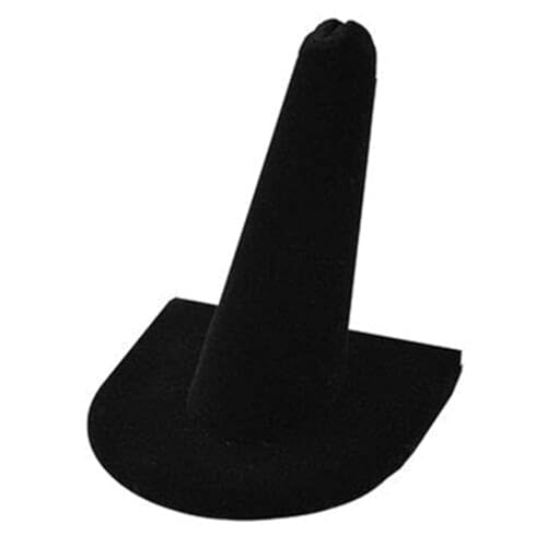 Black Velvet Ring Display Stand - 2" x 2" Jewelry Holder